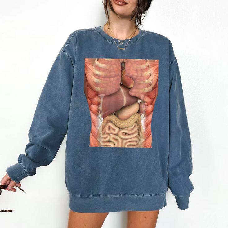 Human Muscles Organs Scary Anatomy Teacher Halloween Costume Comfort Colors Sweatshirt