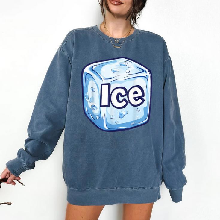 Ice Halloween Pun Costume Easy Lazy Team Group Teacher Comfort Colors Sweatshirt