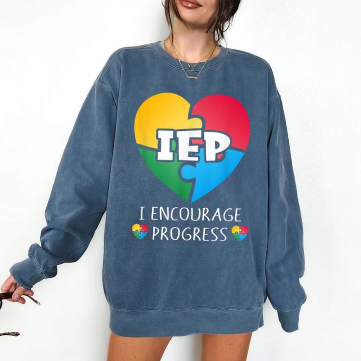 IEP I Encourage Progress Special Education School Teacher Comfort Colors Sweatshirt