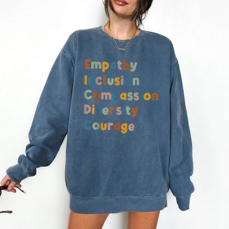 Inclusive Teacher Diversity Inclusion Empathy Teacher Team Comfort Colors Sweatshirt