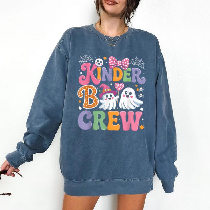 Kinder Boo Crew Kindergarten Teacher Student Halloween Comfort Colors Sweatshirt