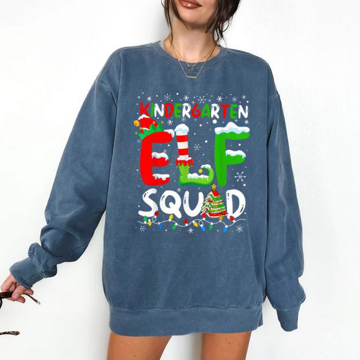 Kindergarten ELF Squad Christmas ELF Student Teacher Men Women Kids Comfort Colors Sweatshirt