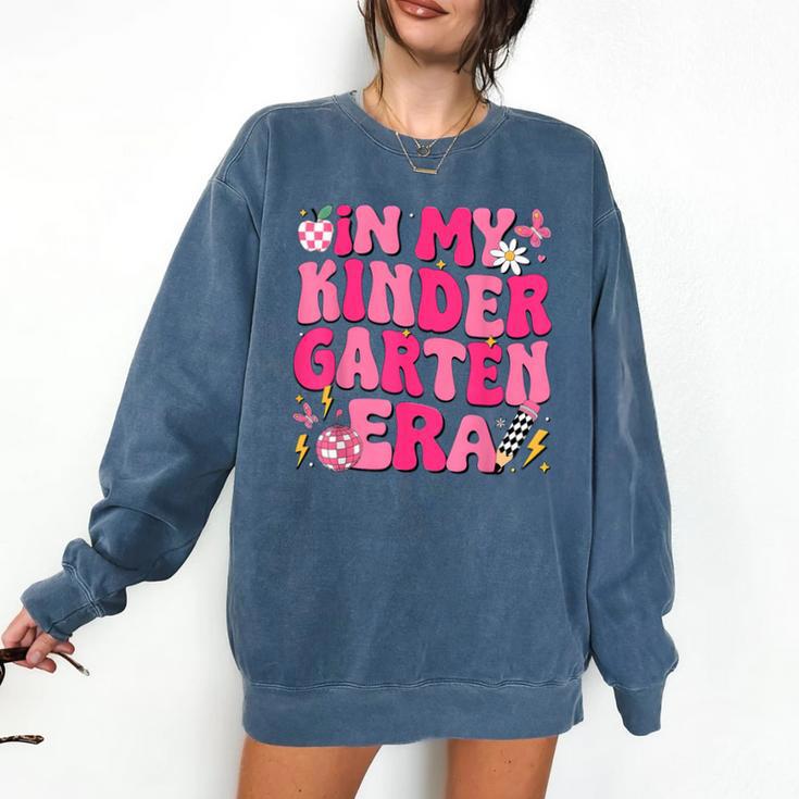 In My Kindergarten Era Girl Back To School Kinder Teacher Comfort Colors Sweatshirt
