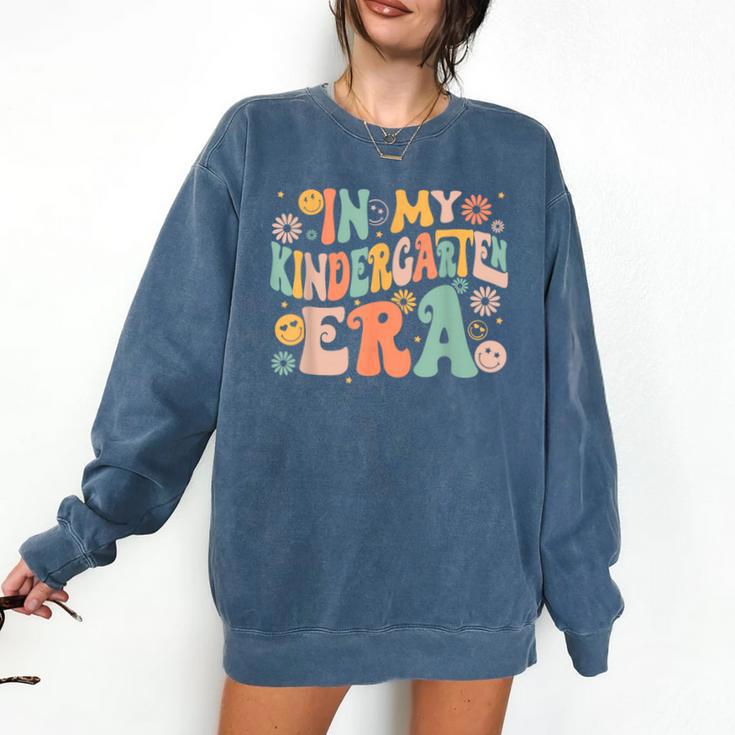 In My Kindergarten Era Retro Back To School Teacher Student Comfort Colors Sweatshirt