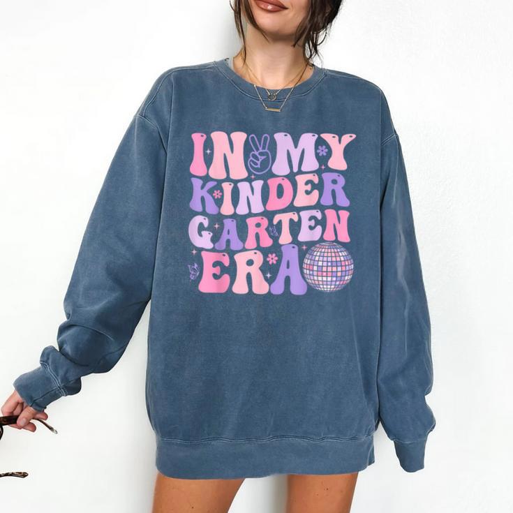 In My Kindergarten Era Teacher Kids Back To School Kinder Comfort Colors Sweatshirt