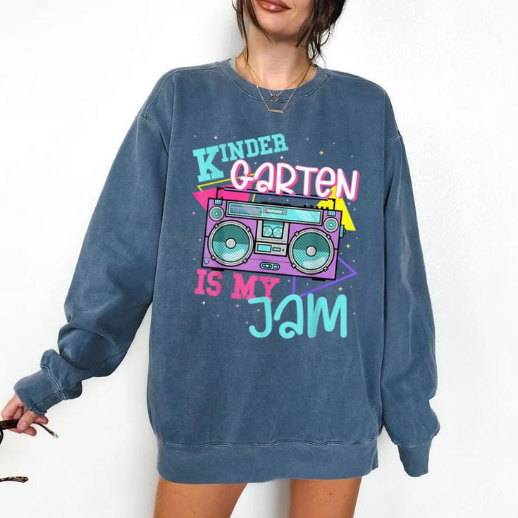 Kindergarten Is My Jam Cute Teacher Shirt 80's 90's Styl Comfort Colors Sweatshirt