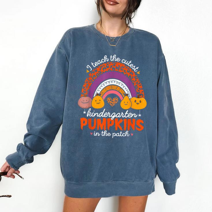 Kindergarten Teacher Pumpkin Patch Cute Comfort Colors Sweatshirt
