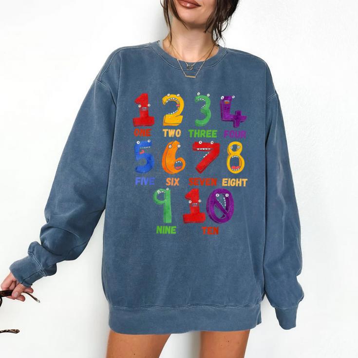 Learning Math Numbers Counting Back To School Teacher For Men Women Girls Kids Comfort Colors Sweatshirt