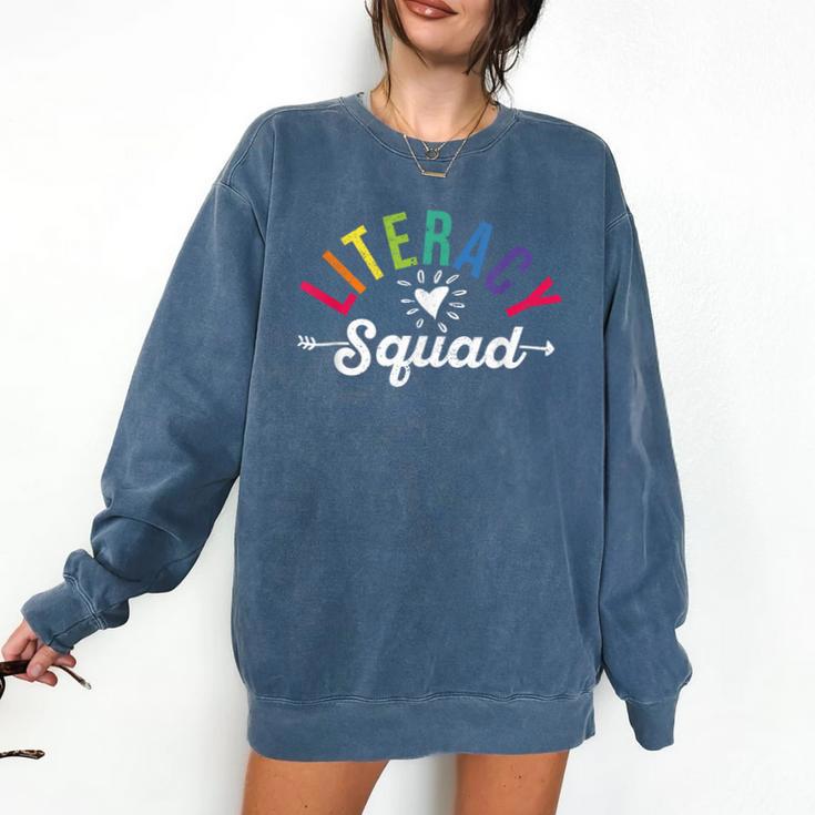 Literacy Squad Reading Teacher Interventionist Specialist Comfort Colors Sweatshirt
