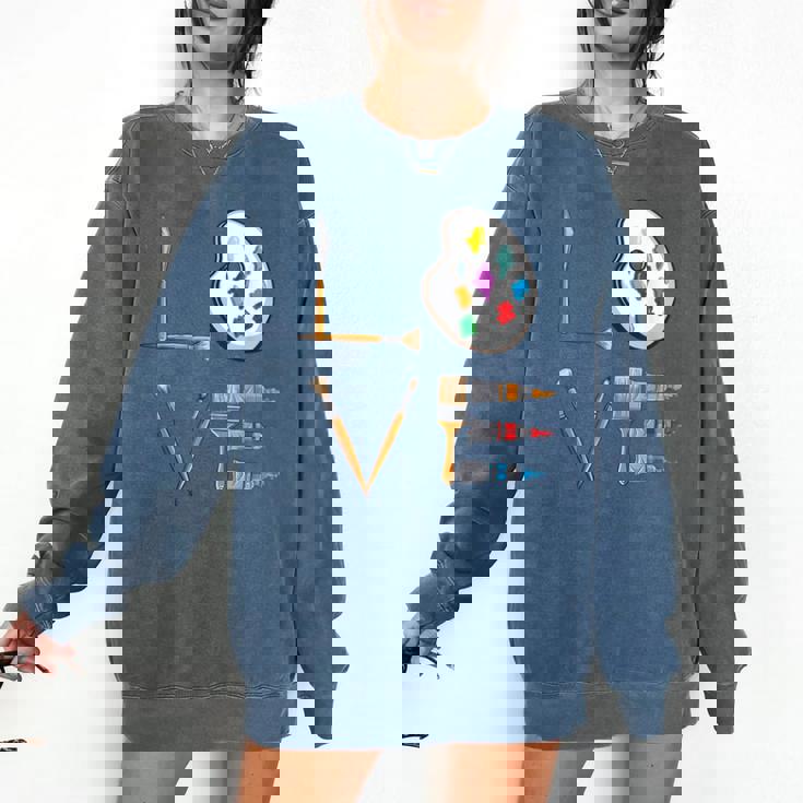 Love Art For Artist Art Teacher Comfort Colors Sweatshirt