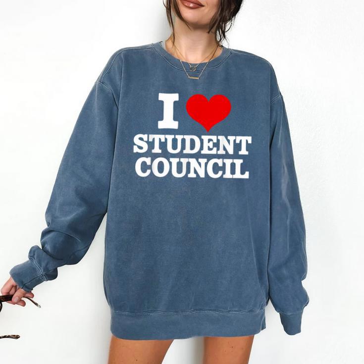 I Love Student Council Student Teacher Comfort Colors Sweatshirt