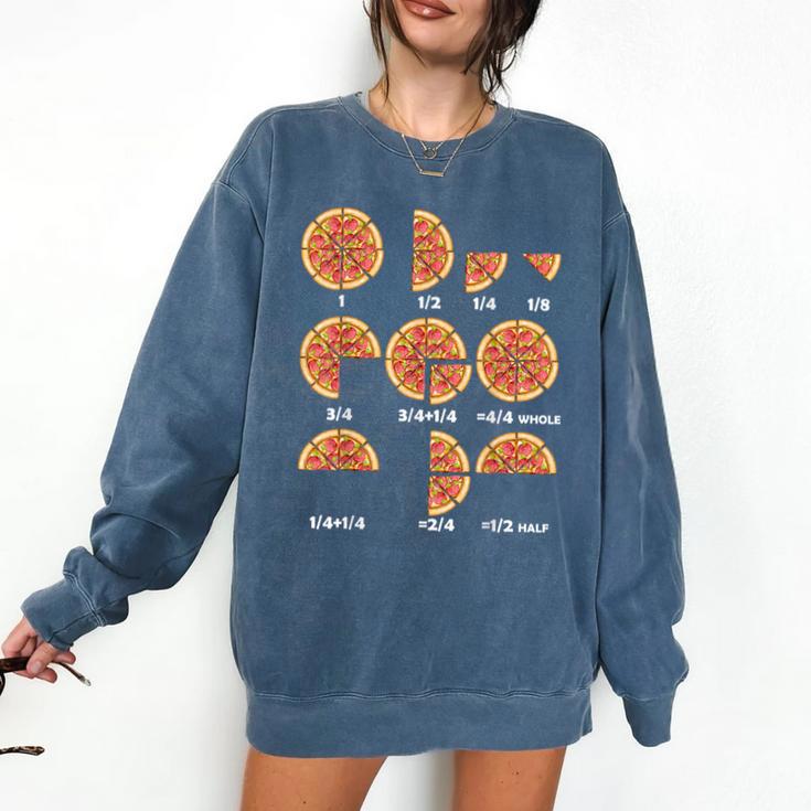 Maths Day Costume Idea Kids Teachers Pizza Slice Fraction Comfort Colors Sweatshirt