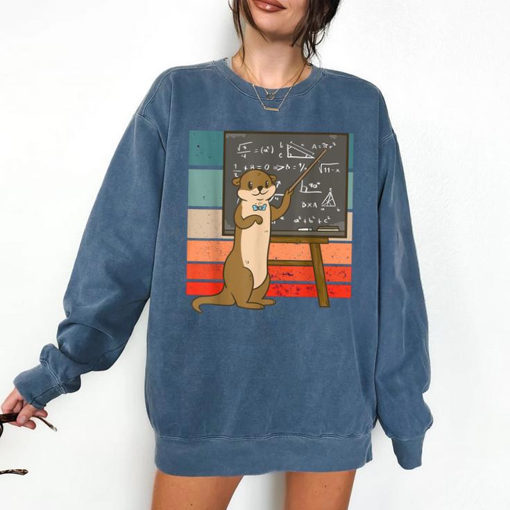 Otter Professor Teacher Teaching Maths Mathematics Comfort Colors Sweatshirt
