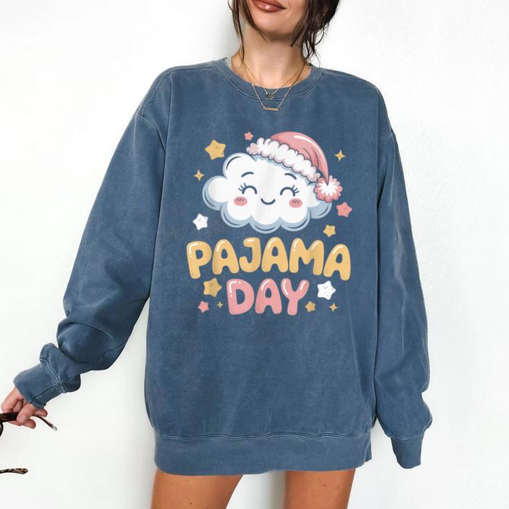 Pajama Day School Spirit Week Fun Cloud Teacher Comfort Colors Sweatshirt