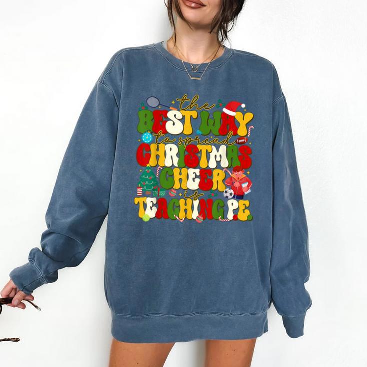 PE Teacher Christmas Holiday Comfort Colors Sweatshirt
