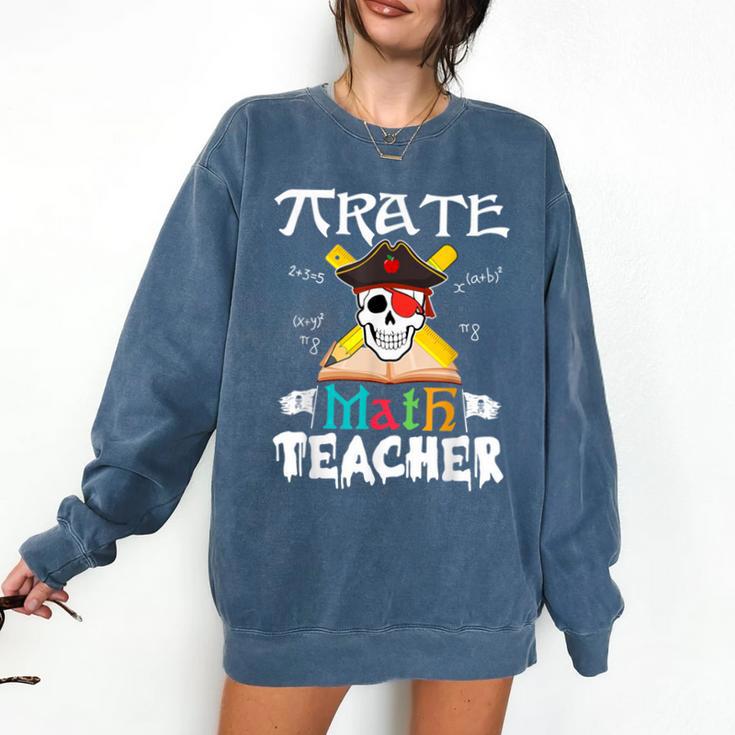Pirate Math Teacher Skull Pirate Halloween Costume Comfort Colors Sweatshirt
