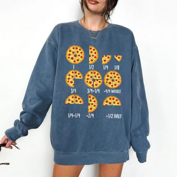 Pizza Slice Fraction Math Teacher Back To School Educational Comfort Colors Sweatshirt