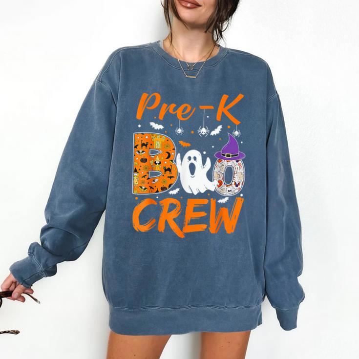 Pre K Boo Crew Teacher Student Halloween Pre Kindergarten Comfort Colors Sweatshirt