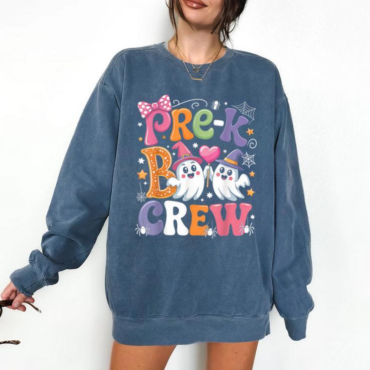 Pre-K Boo Crew Pre-K Teacher Student Kids Halloween Comfort Colors Sweatshirt
