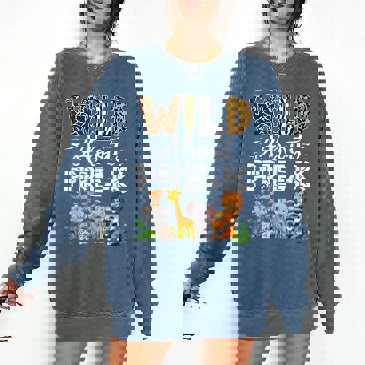 Pre-k Teacher Kids Back To School Wild About Pre-k Comfort Colors Sweatshirt