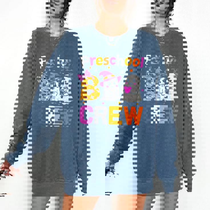 Preschool Boo Crew Preschool Halloween Teacher Kids Comfort Colors Sweatshirt