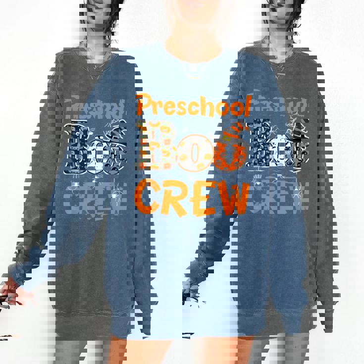 Preschool Boo Crew Halloween Teachers Students Costume Comfort Colors Sweatshirt