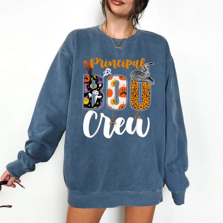 Principal Boo Crew Ghost Halloween Teachers School Matching Comfort Colors Sweatshirt