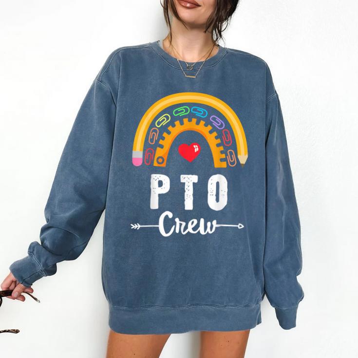 PTO Crew Parent School Volunteer Board Mom Parent Teacher Comfort Colors Sweatshirt