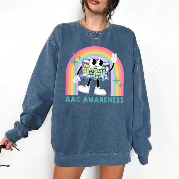 Rainbow AAC Awareness Month SPED Teacher SLP Communication Comfort Colors Sweatshirt