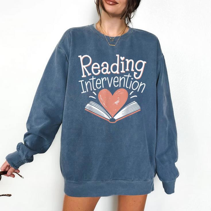Reading Intervention Teacher Comfort Colors Sweatshirt