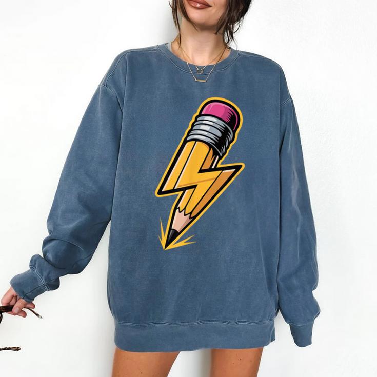 Retro Pencil Pencil Back To School Teacher Student Comfort Colors Sweatshirt