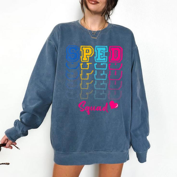SPED Squad Proud Special Education Para Teacher Colorful Comfort Colors Sweatshirt