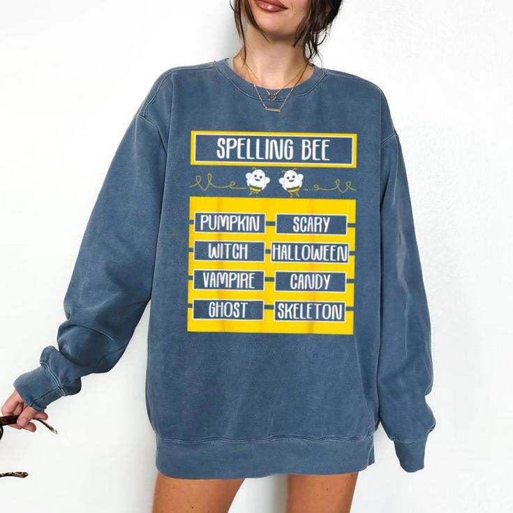 Spelling Bee Halloween Teachers Bee Spelling Competition Comfort Colors Sweatshirt