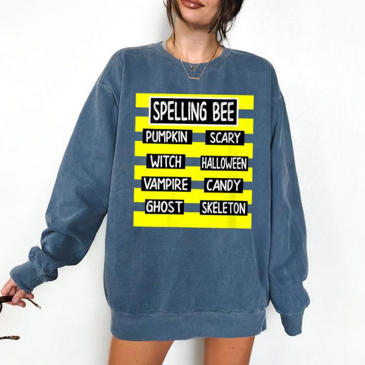 Spelling Bee Pun Halloween Costume For Teachers Comfort Colors Sweatshirt