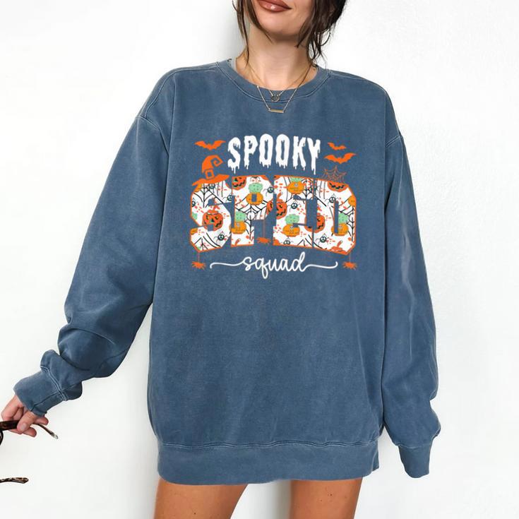 Spooky SPED Squad Special Education Teacher Halloween Ghost Comfort Colors Sweatshirt