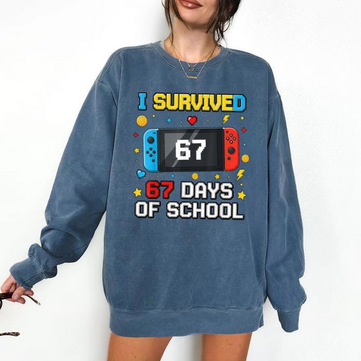 I Survived 67 Days Of School 67 Teacher Squad Matching Comfort Colors Sweatshirt