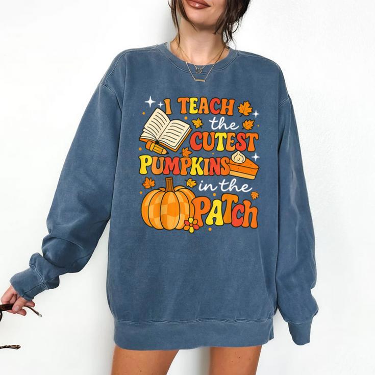 I Teach The Coolest Pumpkins In The Patch Teacher Halloween Comfort Colors Sweatshirt