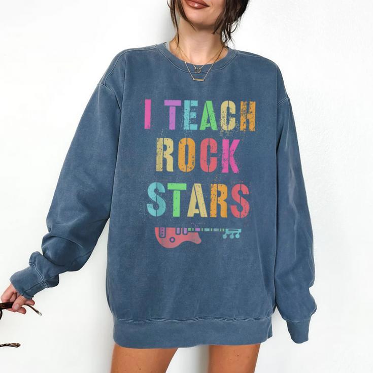 I TEACH ROCKSTARS Band Vibes Teacher Rocks My Music Teaching Comfort Colors Sweatshirt