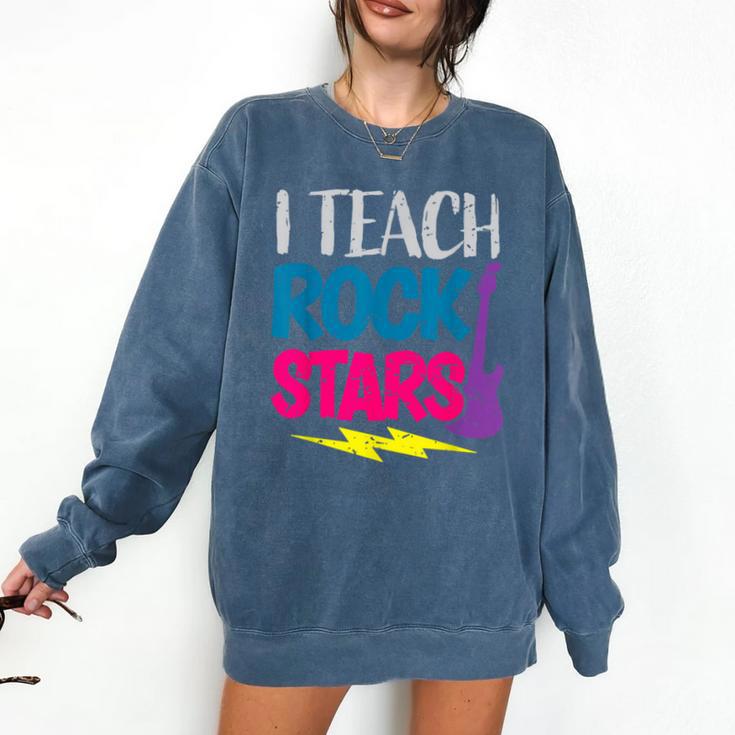 I Teach Rockstars Tee Orchestra Music Teacher Back To School Comfort Colors Sweatshirt