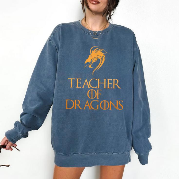 Teacher Of Dragons For Teachers Top Tee T-Shirt Comfort Colors Sweatshirt