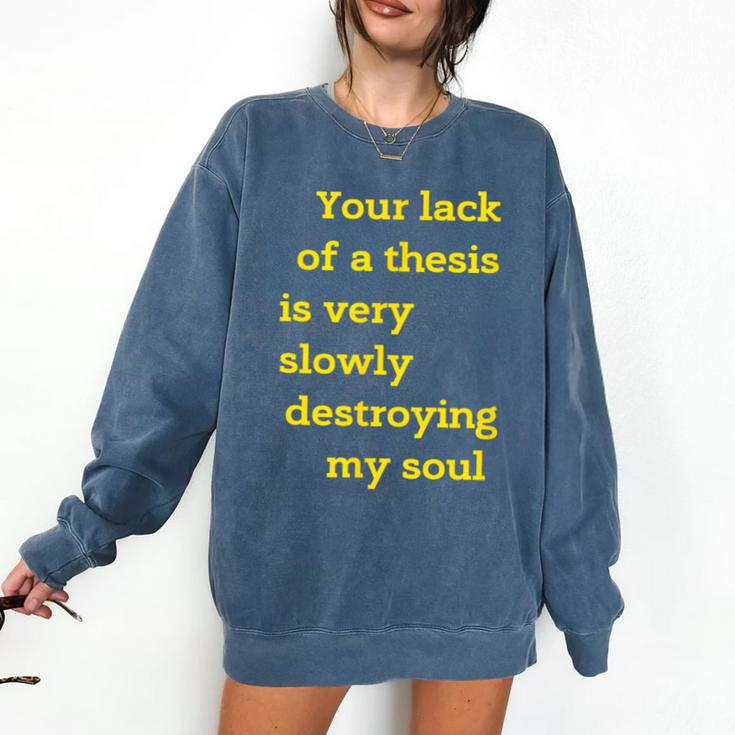 Teacher Or Professor Essay Thesis Writing Joke For Men Women Comfort Colors Sweatshirt