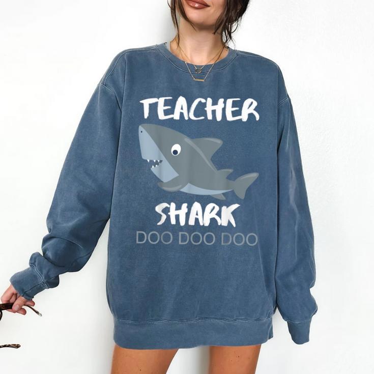 Teacher Shark Shirt Christmas Idea For Him Her Comfort Colors Sweatshirt