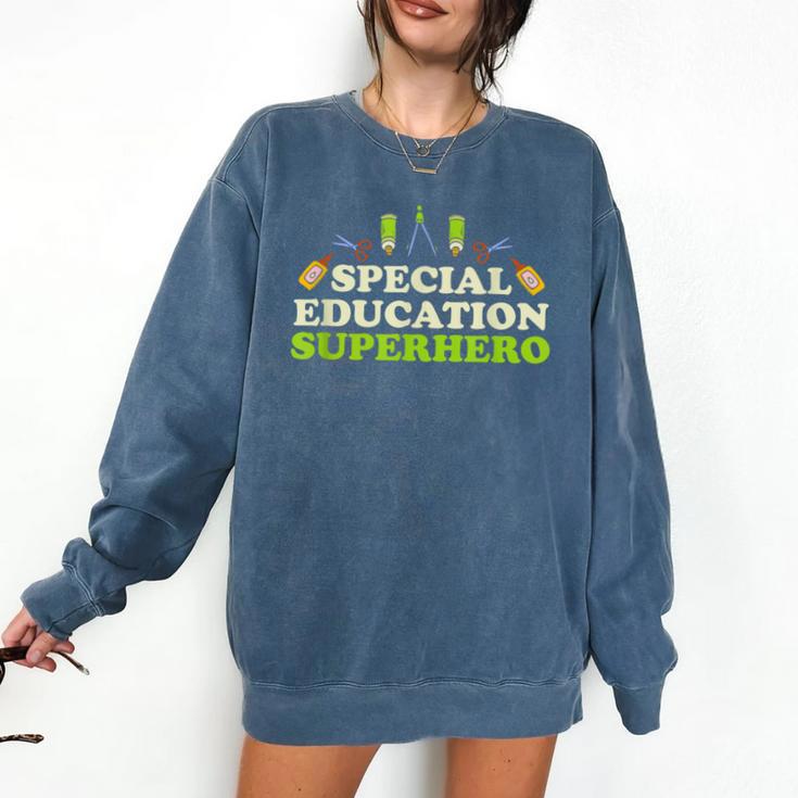 Teacher Superhero Student Educator Special Education Comfort Colors Sweatshirt