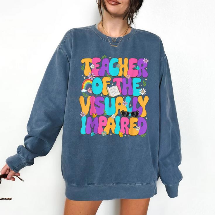 Teacher Of The Visually Impaired Blindness Awareness Comfort Colors Sweatshirt