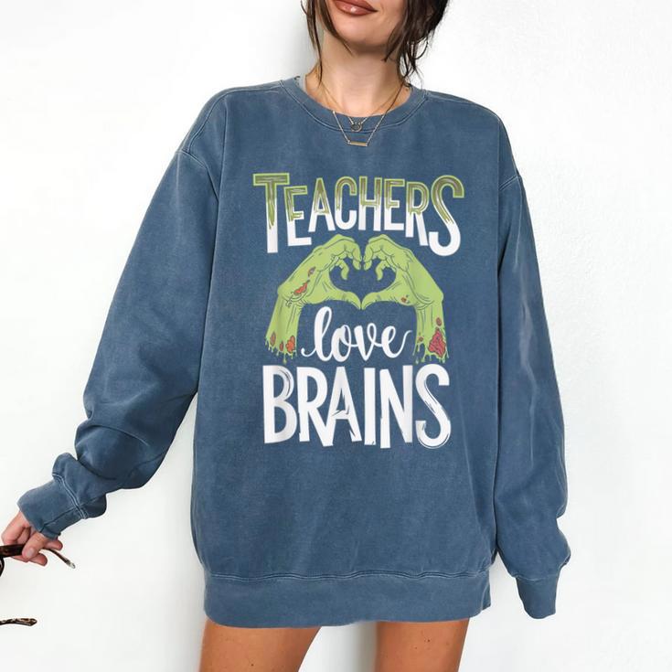 Teachers Love Zombie Teacher Halloween Fun Comfort Colors Sweatshirt