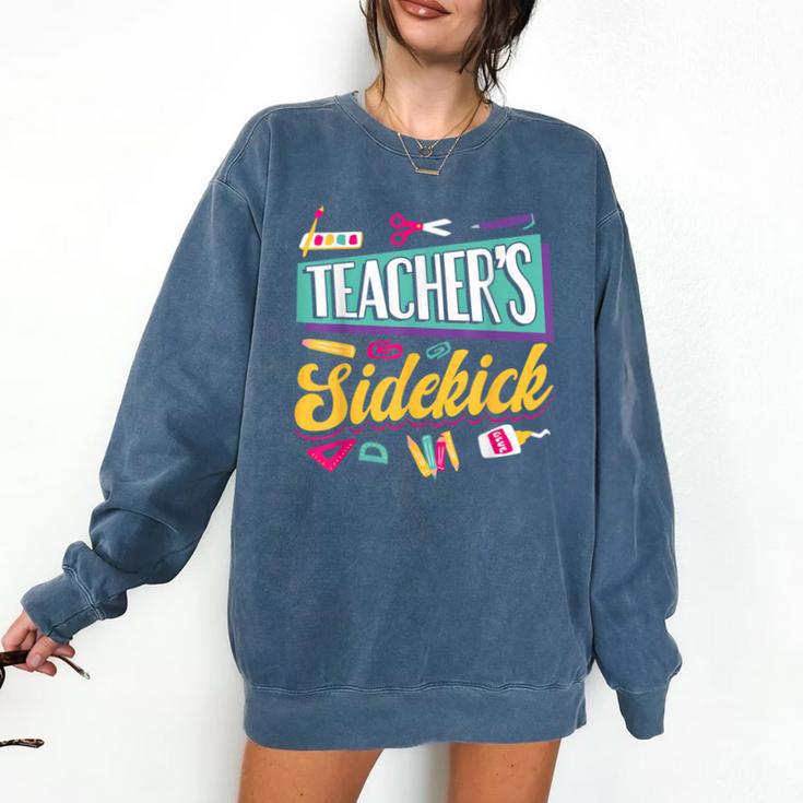 Teacher's Sidekick Teacher Assisting Teaching Assistant Comfort Colors Sweatshirt