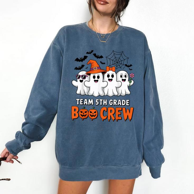 Team 5th Grade Boo Crew Halloween Teacher Student Costume Comfort Colors Sweatshirt