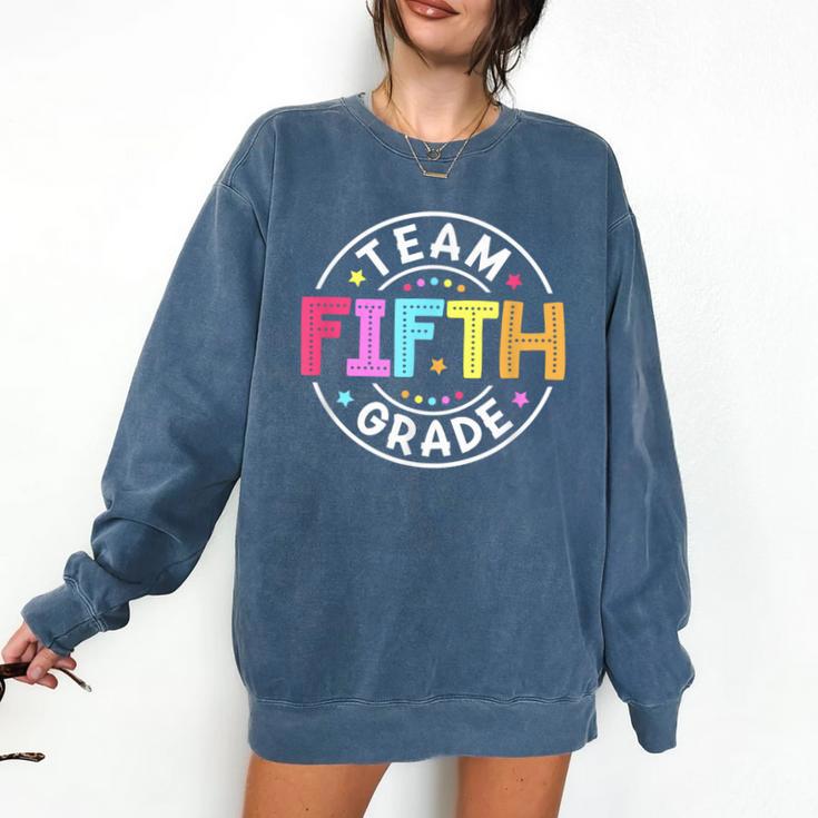 Team Fifth Grade Teacher Back To School 5th Grade Squad Kids Comfort Colors Sweatshirt