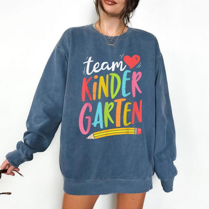 Team Kindergarten Teacher Student Back To School Comfort Colors Sweatshirt
