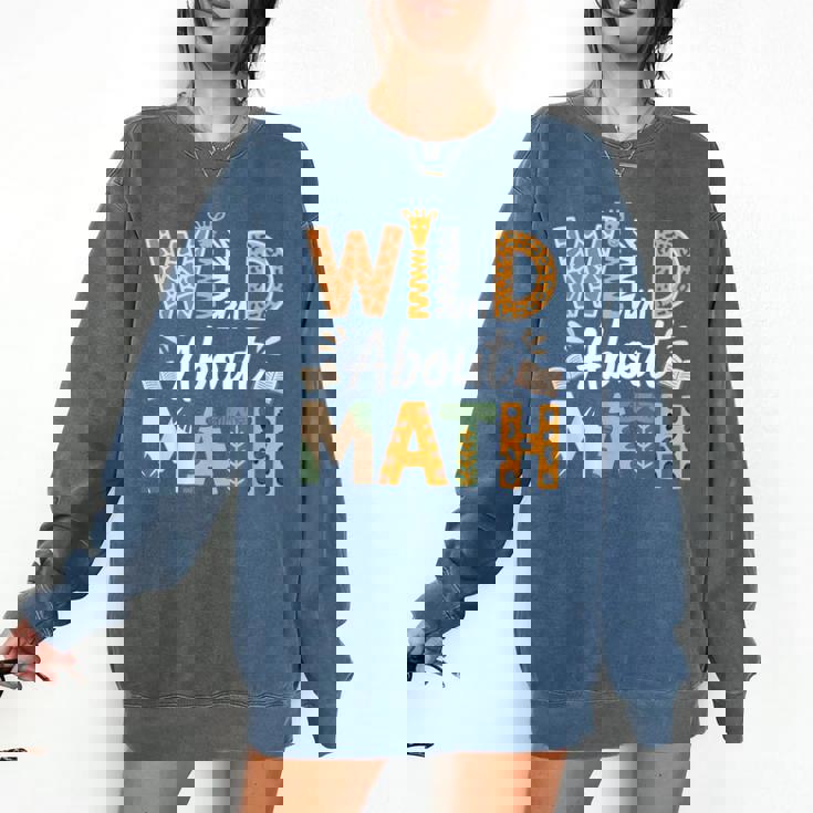 Wild About Math Cute Teacher Student Math Club Comfort Colors Sweatshirt